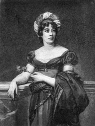 Portrait de Germaine Necker, Baronne de Staël-Holstein, connue sous le nom de Madame de Staël (1766 - 1817), écrivaine française