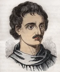 Portrait de Giordano Bruno (1548-1600) frère dominicain italien, philosophe, mathématicien, poète et astrologue