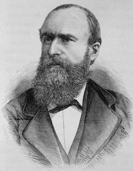 Portrait de Gustave Flourens. Gravure de la fin du 19ème siècle dans « Histoire de France » de H. Martin
