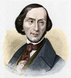 Portrait de Hans Christian Andersen (1805-1875), écrivain danois