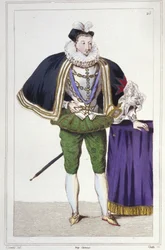 Portrait de Henri III (1551 - 1589), roi de France. Gravure de 1830