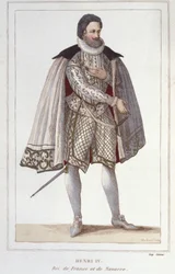 Portrait de Henri IV (1553-1610), roi de France Gravure de 1830