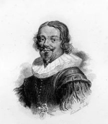 Portrait de Jacques Callot (1592 - 1635), graveur et dessinateur français, gravure du 19ème siècle
