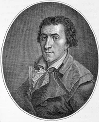 Portrait de Jacques Pierre Brissot dit Brissot de Warville (1754-1793), journaliste et homme politique français. Il fonda la Société des amis des Noirs, partisan de l