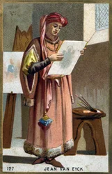 Portrait de Jan Van Eyck (1390 -1441) peintre flamand
