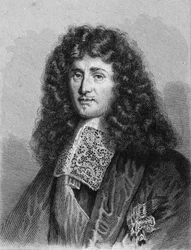 Portrait de Jean-Baptiste Colbert (1619-1683), homme politique français - dans « Histoire des Français » par Lavallée, gravure, sd