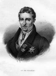Portrait de Jean Baptiste (Jean-Baptiste) Comte de Villèle, homme politique français (1773 - 1854)