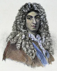 Portrait de Jean Baptiste Lully (Giovanni Battista Lulli) (1632-1687) - gravure