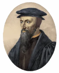 Portrait de Jean Calvin (1509 - 1564) - gravure