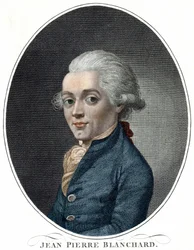 Portrait de Jean Pierre Blanchard (1709-1853), aéronaute français