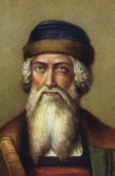 Portrait de Johannes Gensfleisch dit Gutenberg, imprimeur allemand.