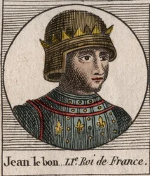 Portrait de Jean II le Bon (1319-1364), roi de France - gravure de Instruction sur l