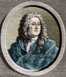 Portrait de John Law (1671 - 1729), financier écossais qui a causé la faillite en 1720 (Événement de la rue Quincampoix)
