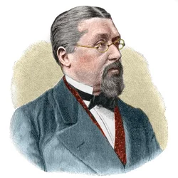 Portrait de Joseph Victor von Scheffel (1826-1886) écrivain et poète allemand.