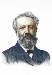Portrait de Jules Verne. Gravure du XIXe siècle.