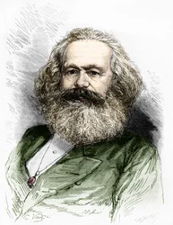 Portrait de Karl Marx (1818-1883), théoricien du socialisme et révolutionnaire allemand