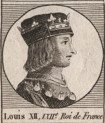 Portrait de Louis XII (1462-1515), roi de France - gravure de « Instruction sur l