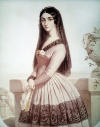 Portrait de Lola Montes ou Montez (ou Maria Dolores Gilbert) (1818-1861), favorite de Louis Ier de Bavière