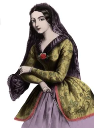 Portrait de Lola Montez (1821-1861) (Marie Dolores Eliza Rosanna Gilbert), danseuse exotique et courtisane, connue comme la maîtresse du roi Louis Ier de Bavière