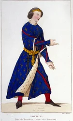 Portrait de Louis II le Bègue ou le Fainéant (846 - 879).