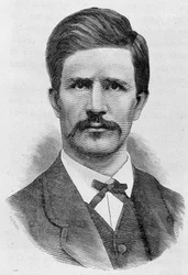 Portrait de Louis Rossel (1844 - 1871). Gravure de la fin du XIXe siècle dans "Histoire de France" par H. Martin