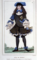 Portrait de Louis de France, duc de Bourgogne (1682 - 1712) connu sous le nom de « Le Grand Dauphin ». Gravure de 1830