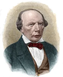 Portrait de Ludwig Uhland (1787-1862), poète romantique allemand.