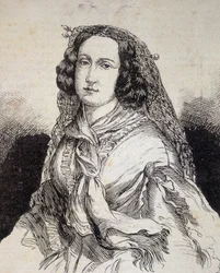 Portrait de Madame Marceline Desbordes-Valmore (1786 - 1859), écrivaine française - dans Les Contemporains, fin XIXe siècle