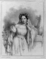 Portrait de Maria Garcia dite la Malibran, chanteuse dans « Norma » de Bellini