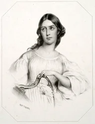 Portrait de Maria Garcia dite la Malibran (1808-1836) chanteuse mezzo soprano.