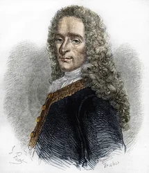 Portrait de Marie-François Arouet de Voltaire (1695-1778), écrivain français.