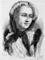 Portrait de Marie Leszczynska (1703 - 1768). Gravure de la fin du XIXe siècle dans "Histoire de France" par H. Martin