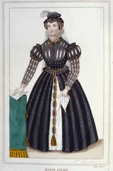 Portrait de Marie Stuart (1542 - 1587) Gravure de 1830
