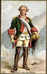 Portrait de Maurice, Comte de Saxe dit le Maréchal de Saxe (1696 - 1750), Maréchal de France