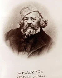 Portrait de Mikhaïl Bakounine (1814 - 1876). 19ème siècle