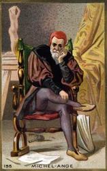 Portrait de Michelangelo Buonarroti dit Michelangelo (Michelangelo ou Michel Ange)