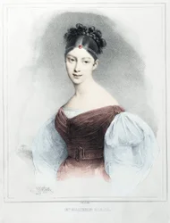 Portrait de Mme Malibran Garcia - chanteuse mezzo-soprano