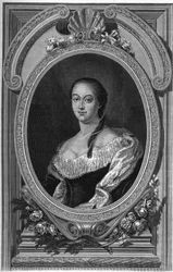 Portrait de Nathalie (Natalaie) Dolgoruki (1714-1771) fille de Boris Petrovich Cheremetiev - Gravure de 1862 dans « Les Reines du Monde » par nos premiers écrivains, Livre publié sous la direction de Jean Germain Désiré ARMENGAUD