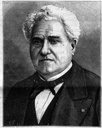 Portrait de Paul Gervais (1816-1879), zoologiste et paléontologue français. Gravure dans « La Nature »