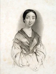 Portrait de Pauline Viardot mezzo soprano (1821-1910).
