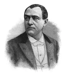 Portrait de Paulus (Jean Paul (Jean-Paul) Habans) chanteur français (1845-1908) - Gravure de la fin du 19ème siècle