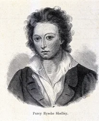 Portrait de Percy Bysshe Shelley, poète britannique (1792-1822)