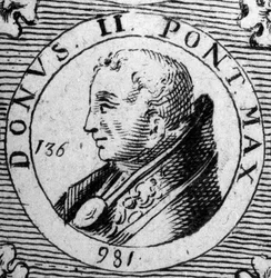 Portrait du Pape Donus II (Pape 973).
