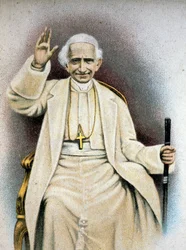 Portrait du Pape Léon XIII. Chromolithographie.