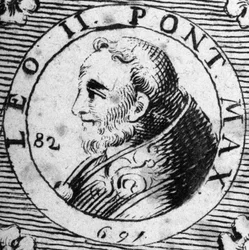 Portrait du pape Léon II (682-683).