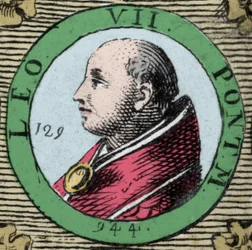 Portrait du pape Léon VII, pape de 936 à 939