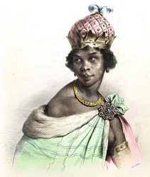 Portrait de la reine Anna Nzinga ou Ana de Sousa Nzinga Mbande