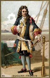 Portrait de René Duguay-Trouin (René Trouin du Gué dit) (1673-1736), marin français. Chromolithographie du 19e siècle.