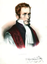 Portrait de René Laennec (1781-1826) médecin français Gravure du 19ème siècle Collection privée
