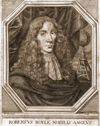 Portrait de Robert Boyle (1627 - 1691), physicien et chimiste irlandais.